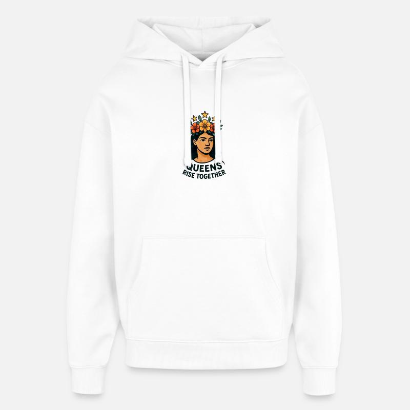 Les reines grandissent ensemble - Sweat à capuche unisexe Stanley/Stella Oversized - blanc