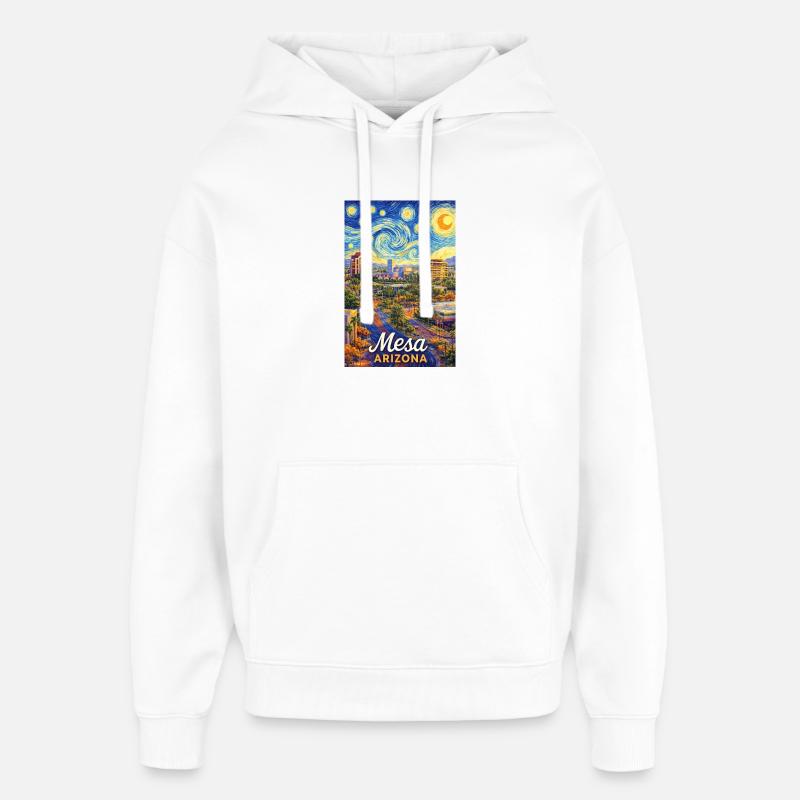 Mesa, Arizona - Sweat à capuche unisexe Stanley/Stella Oversized - blanc