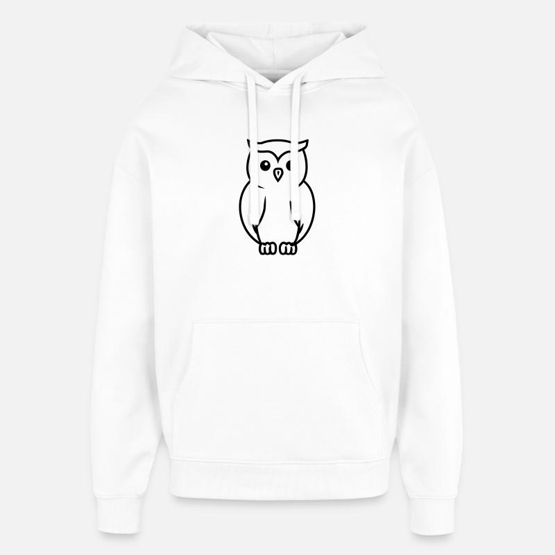 chouette - Sweat à capuche unisexe Stanley/Stella Oversized - blanc