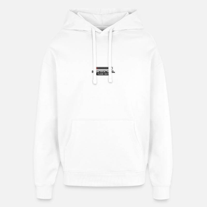 Soziale Energie wird geladen - Oversized Unisex Hoodie von Stanley/Stella - Weiß