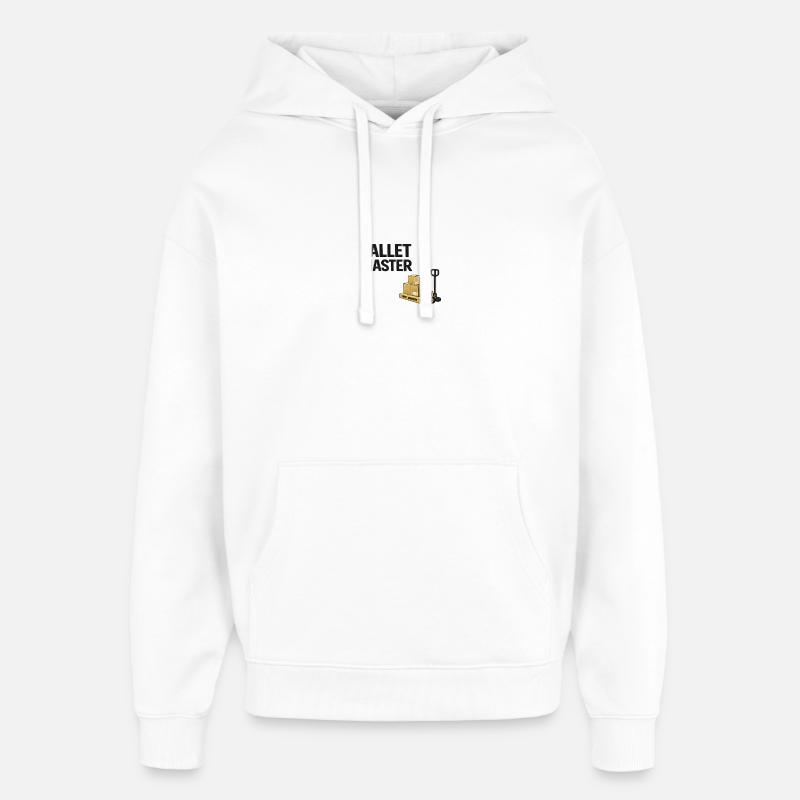 Maître palette : Élévateur d’entrepôt - Sweat à capuche unisexe Stanley/Stella Oversized - blanc