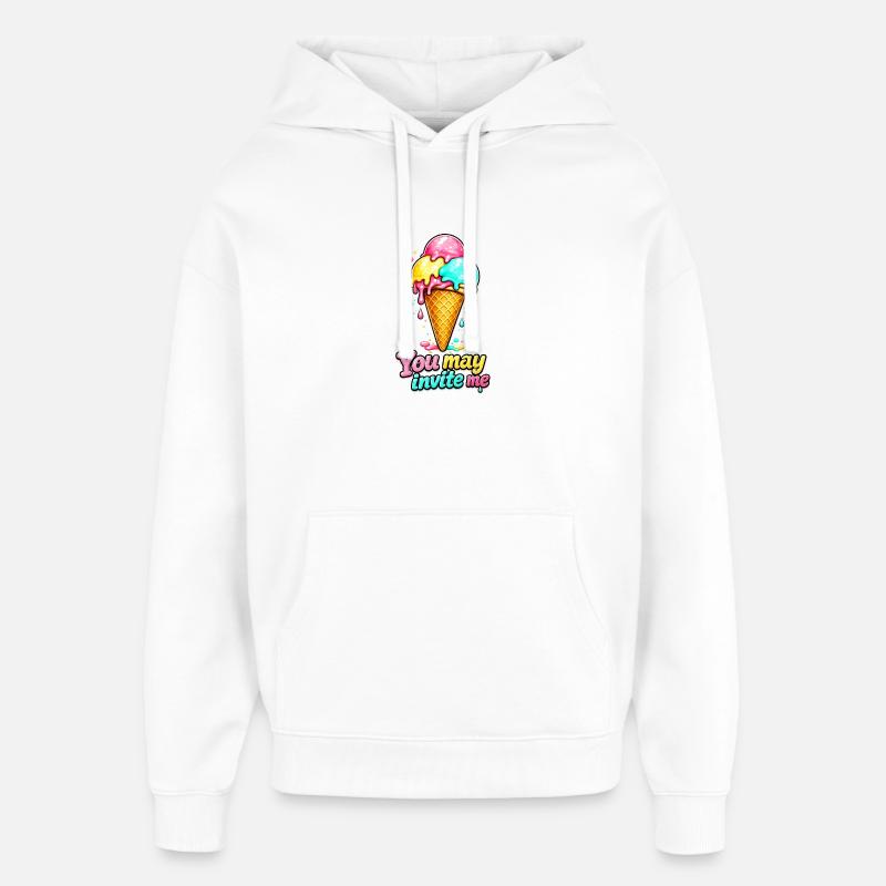 Pris un froid glacial - Sweat à capuche unisexe Stanley/Stella Oversized - blanc
