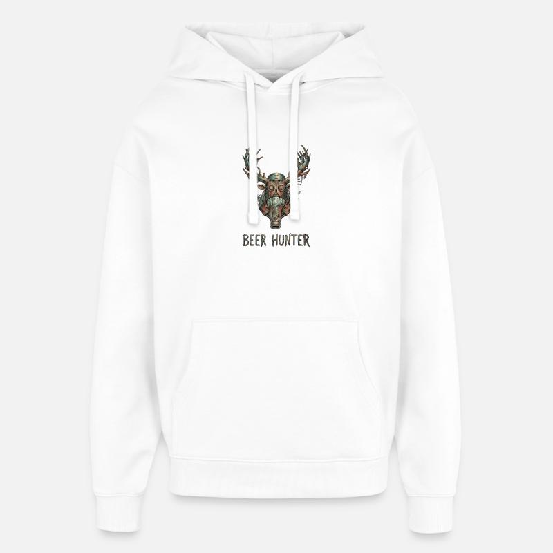 Steampunk-Bierjäger - Oversized Unisex Hoodie von Stanley/Stella - Weiß