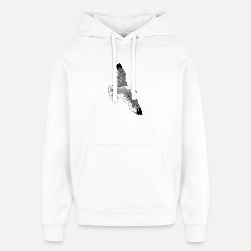 mouette - Sweat à capuche unisexe Stanley/Stella Oversized - blanc