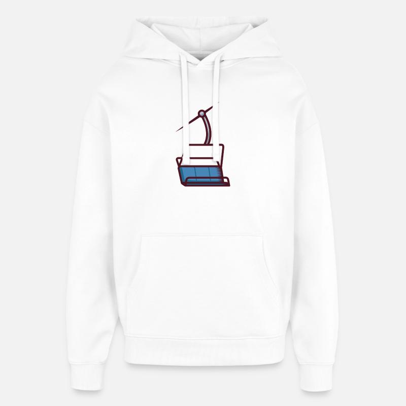 Abstrakte Illustration einer Seilbahn - Oversized Unisex Hoodie von Stanley/Stella - Weiß