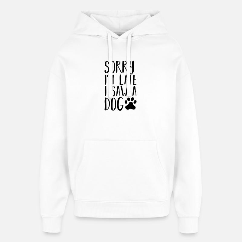 Chiens chiens - Sweat à capuche unisexe Stanley/Stella Oversized - blanc