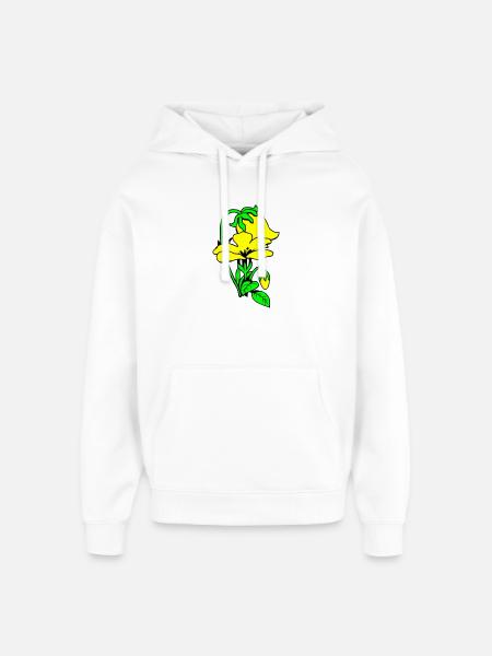 Blumen - Oversized Unisex Hoodie von Stanley/Stella - Weiß