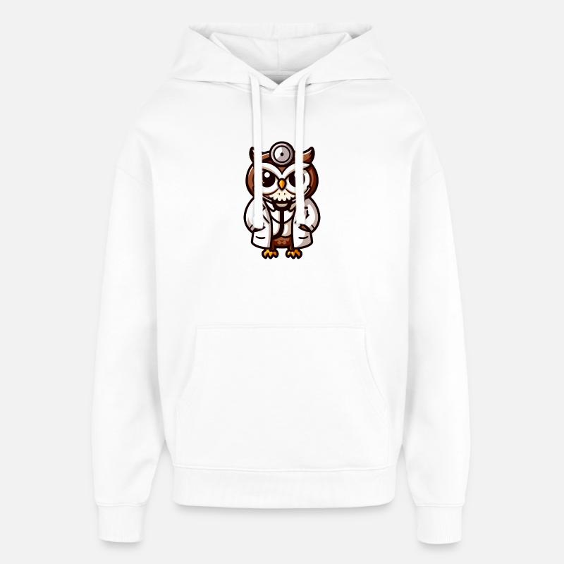Mediwise Owl : le médecin à plumes - Sweat à capuche unisexe Stanley/Stella Oversized - blanc