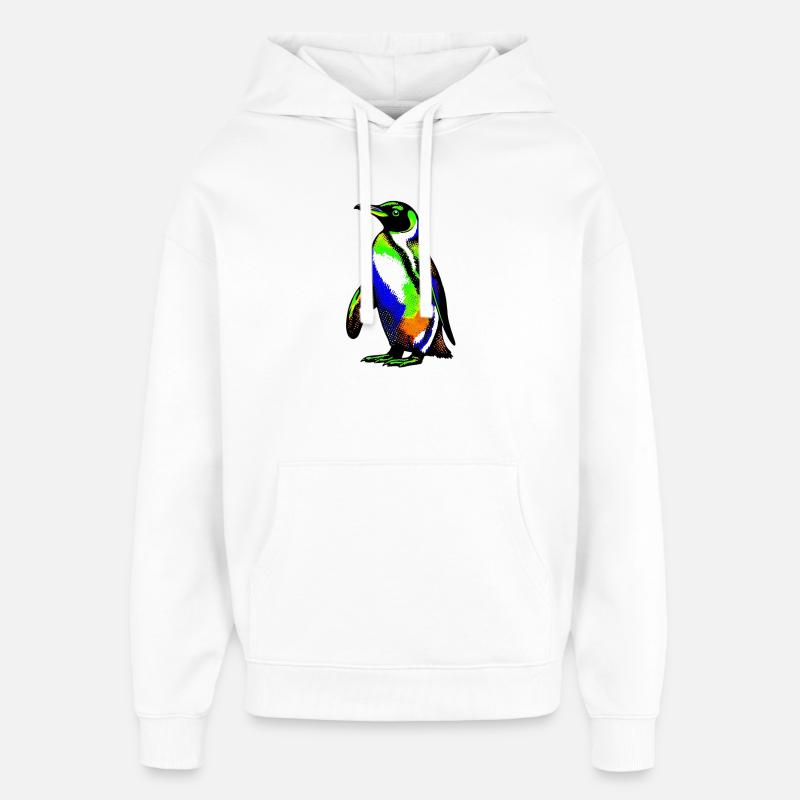 Penguin - Oversized Unisex Hoodie by Stanley/Stella - white