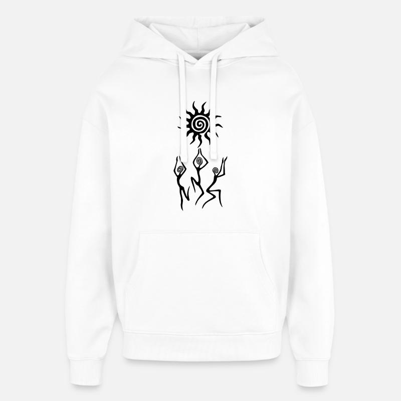 La danse du soleil noir - Sweat à capuche unisexe Stanley/Stella Oversized - blanc
