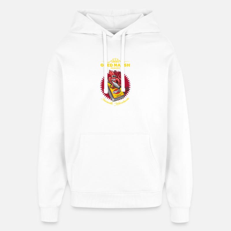 OBED MARSH Devil Reef Fischerei - Oversized Unisex Hoodie von Stanley/Stella - Weiß
