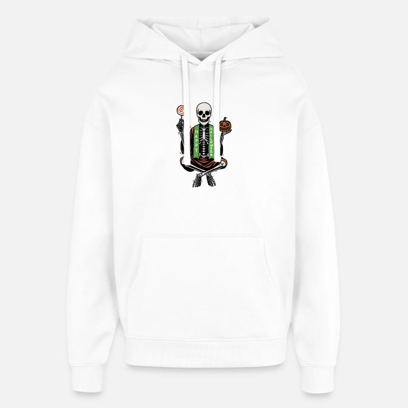 SOIRÉE D’HALLOWEEN - Sweat à capuche unisexe Stanley/Stella Oversized - blanc