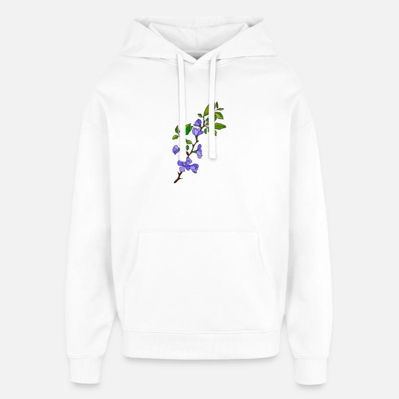 Fleur - Sweat à capuche unisexe Stanley/Stella Oversized - blanc