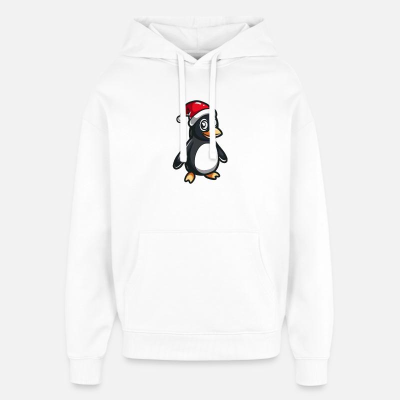 Noël pingouin - Sweat à capuche unisexe Stanley/Stella Oversized - blanc