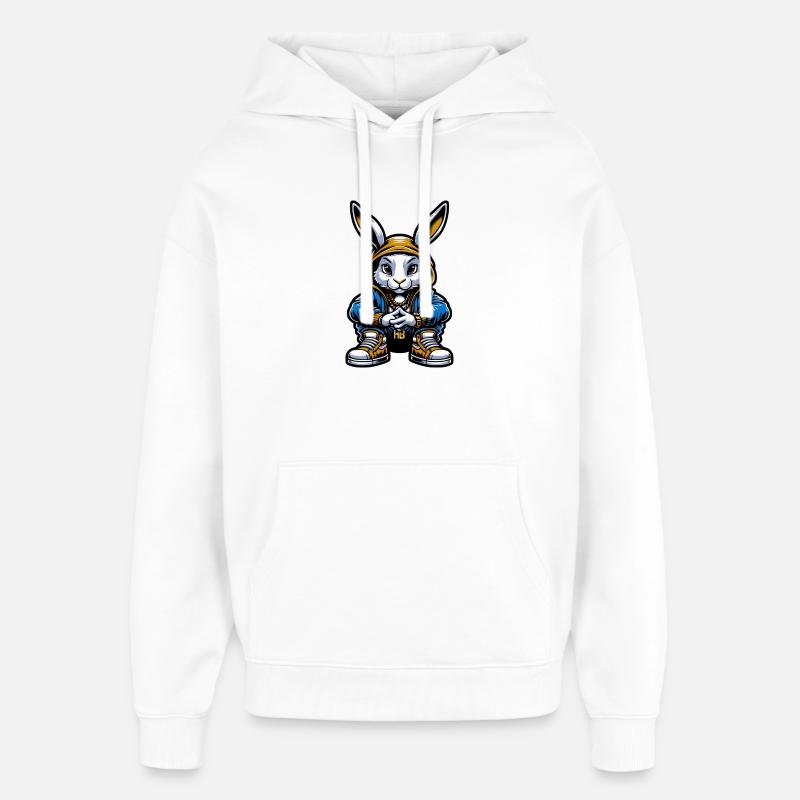 Hood Bunny - Sweat à capuche unisexe Stanley/Stella Oversized - blanc