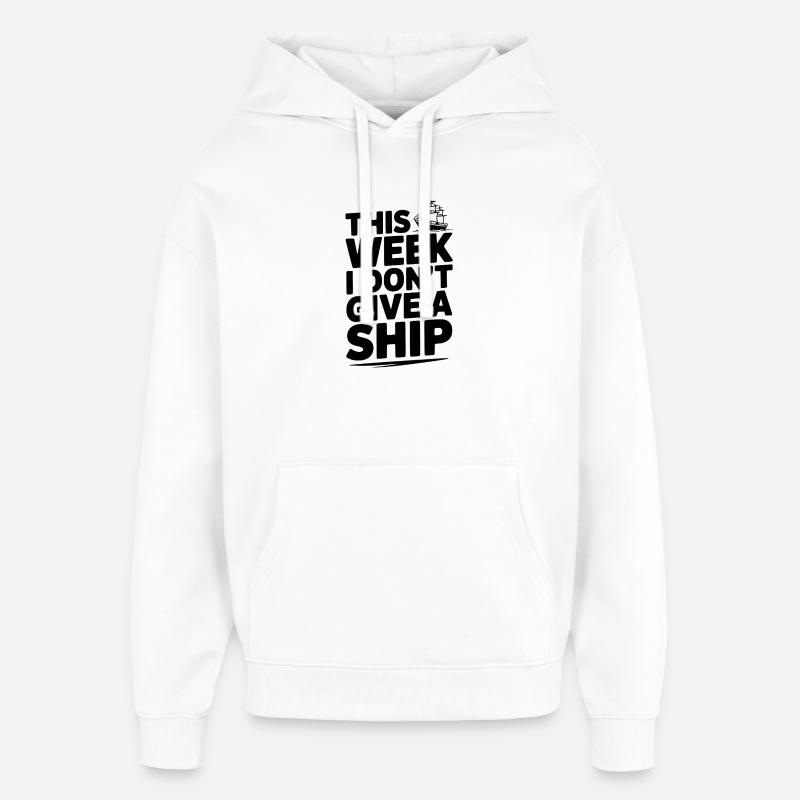 Cette semaine, je m’en fiche complètement - Sweat à capuche unisexe Stanley/Stella Oversized - blanc