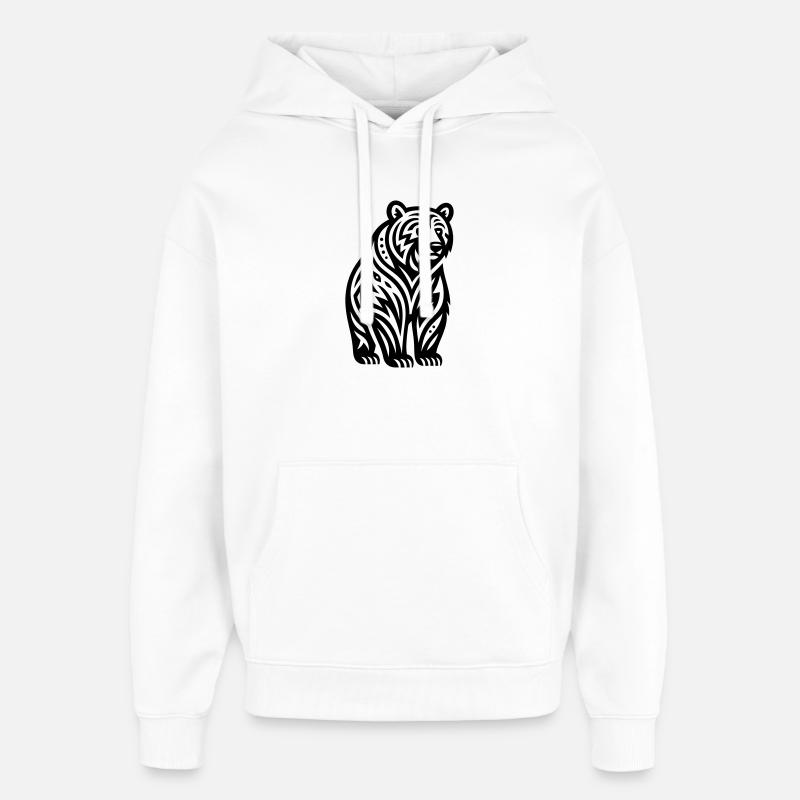 Just a Black Bear #2 / JustN-imal - Sweat à capuche unisexe Stanley/Stella Oversized - blanc
