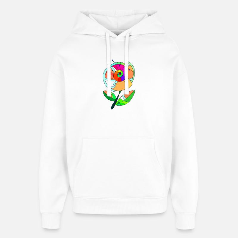 Fleur - Sweat à capuche unisexe Stanley/Stella Oversized - blanc