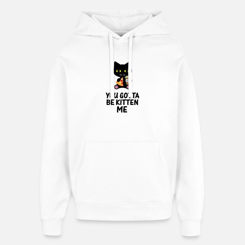 Chaton Chat - Sweat à capuche unisexe Stanley/Stella Oversized - blanc