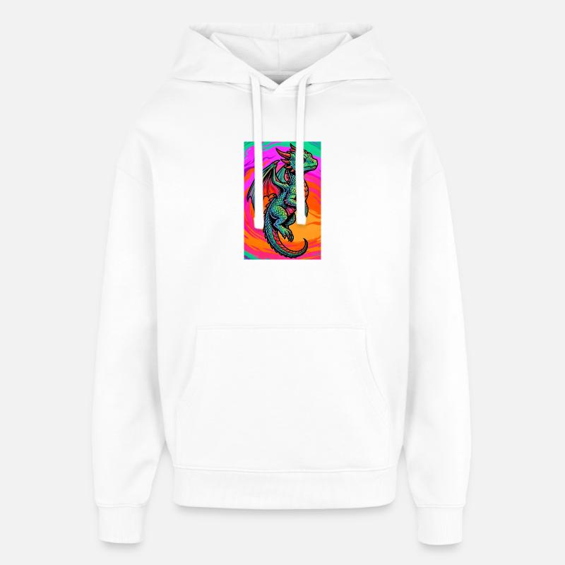 Drache - Oversized Unisex Hoodie von Stanley/Stella - Weiß