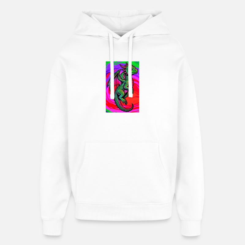 dragon - Oversized Unisex Hoodie by Stanley/Stella - white