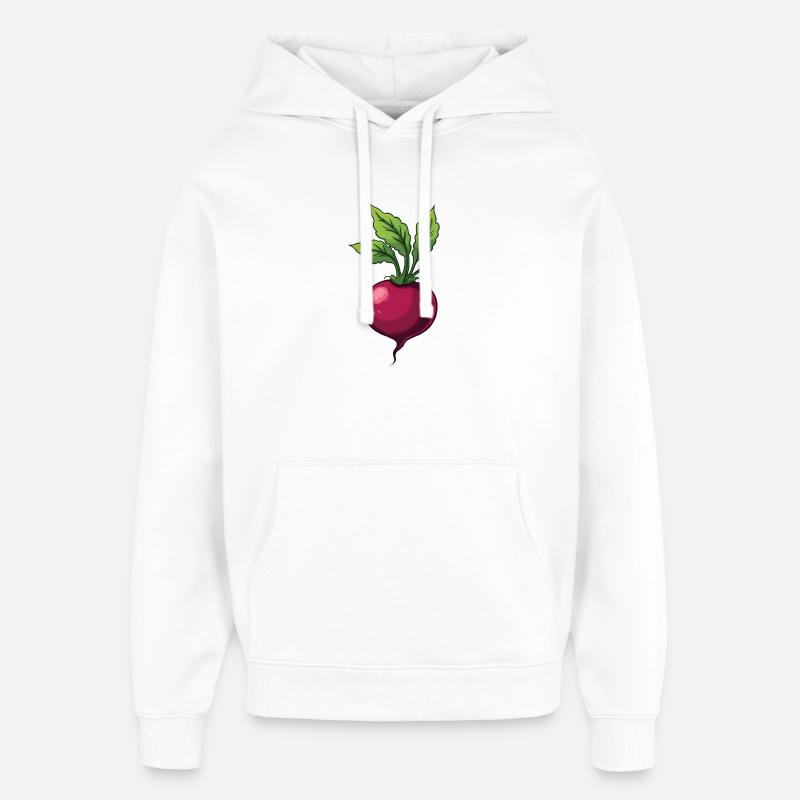 Beetroot - Oversized Unisex Hoodie by Stanley/Stella - white