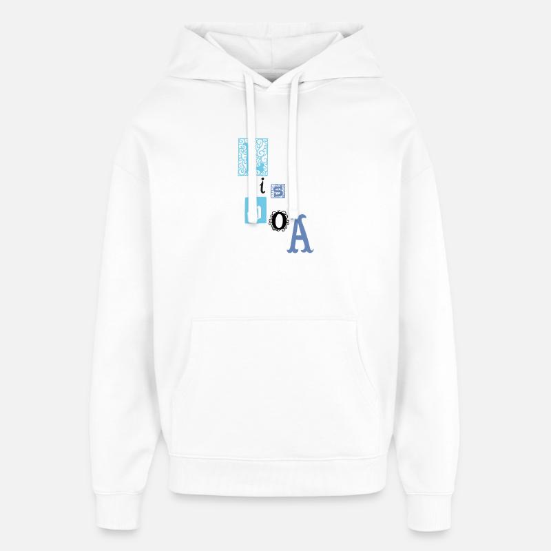 Lisboa - Sweat à capuche unisexe Stanley/Stella Oversized - blanc