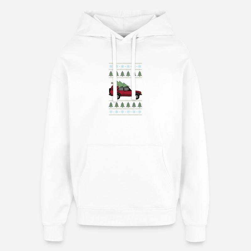 Discovery 2 Red Christmas - Oversized Unisex Hoodie von Stanley/Stella - Weiß
