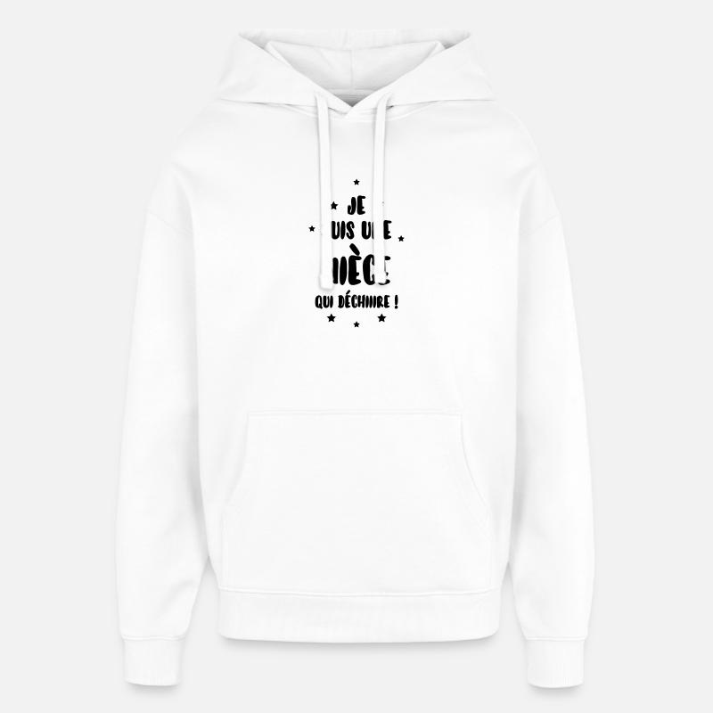 Nièce / Neveu / Oncle / Tante - Sweat à capuche unisexe Stanley/Stella Oversized - blanc