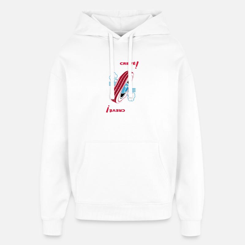 Crevé ! - Sweat à capuche unisexe Stanley/Stella Oversized - blanc