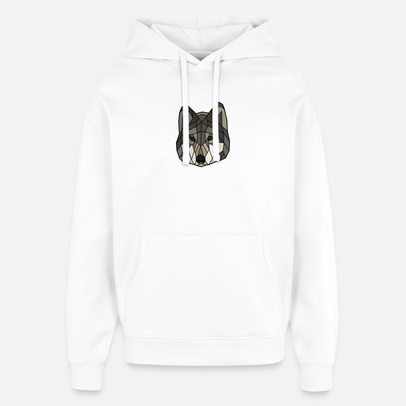 Wolf blanko - Sweat à capuche unisexe Stanley/Stella Oversized - blanc
