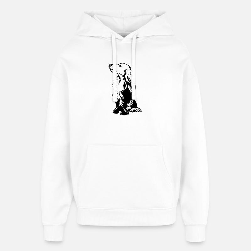 Teckels - Sweat à capuche unisexe Stanley/Stella Oversized - blanc