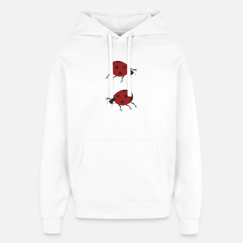 duo de coccinelles - Sweat à capuche unisexe Stanley/Stella Oversized - blanc