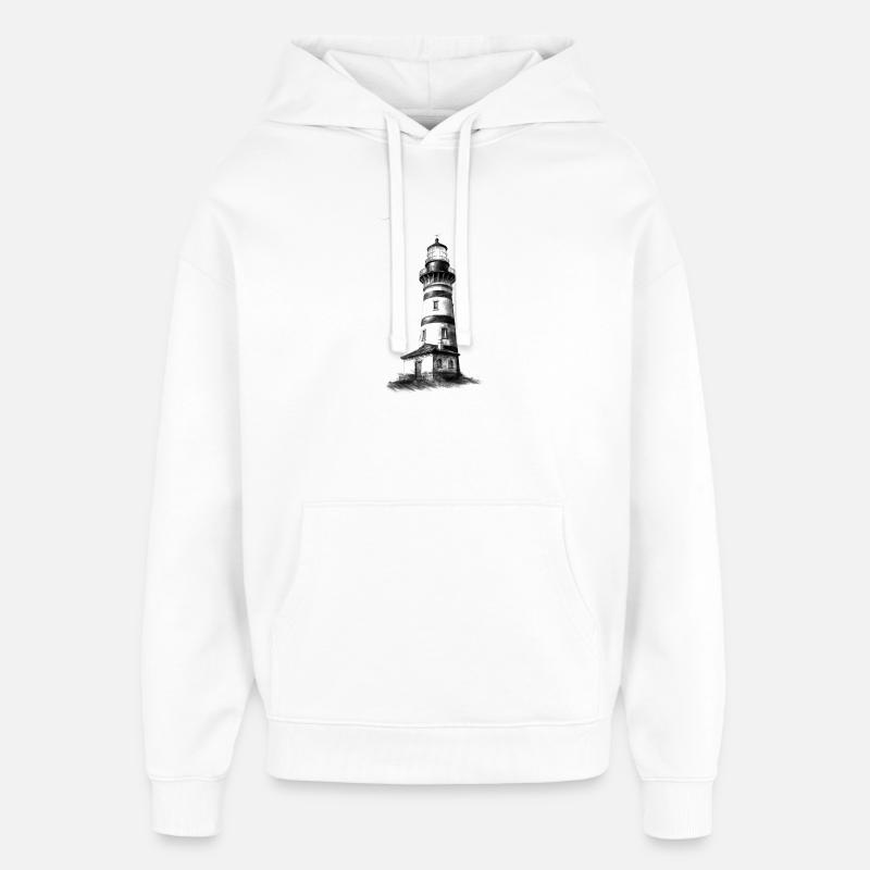 Lighthouse design for self-design - Oversized Unisex Hoodie by Stanley/Stella - white