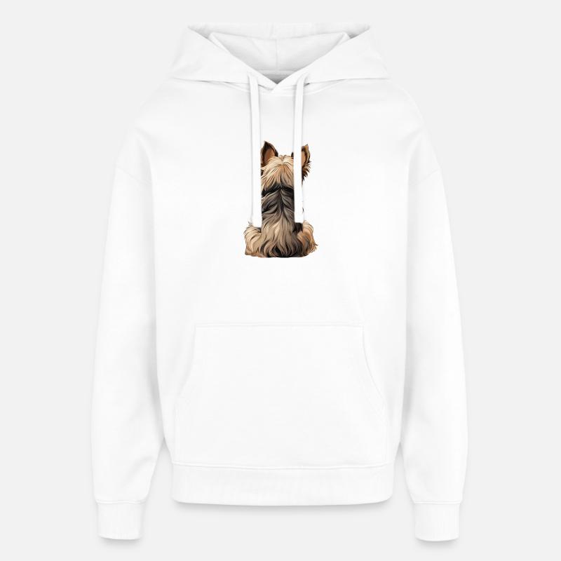 Yorkshire Terrier - Sweat à capuche unisexe Stanley/Stella Oversized - blanc