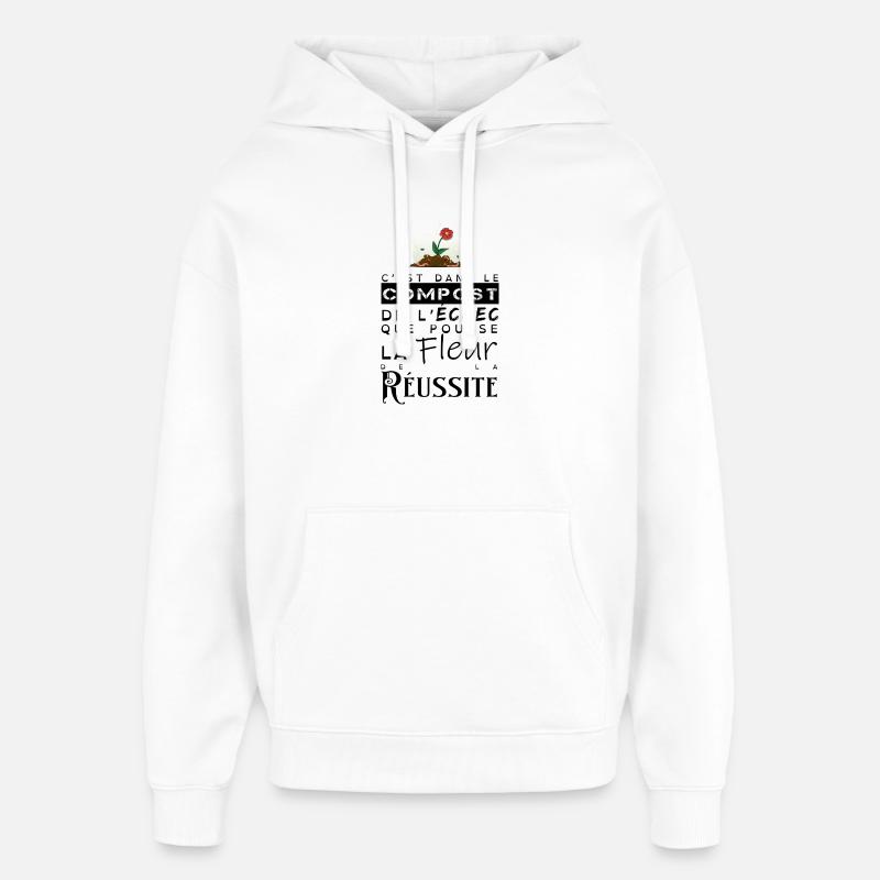 La fleur de la réussite - Sweat à capuche unisexe Stanley/Stella Oversized - blanc