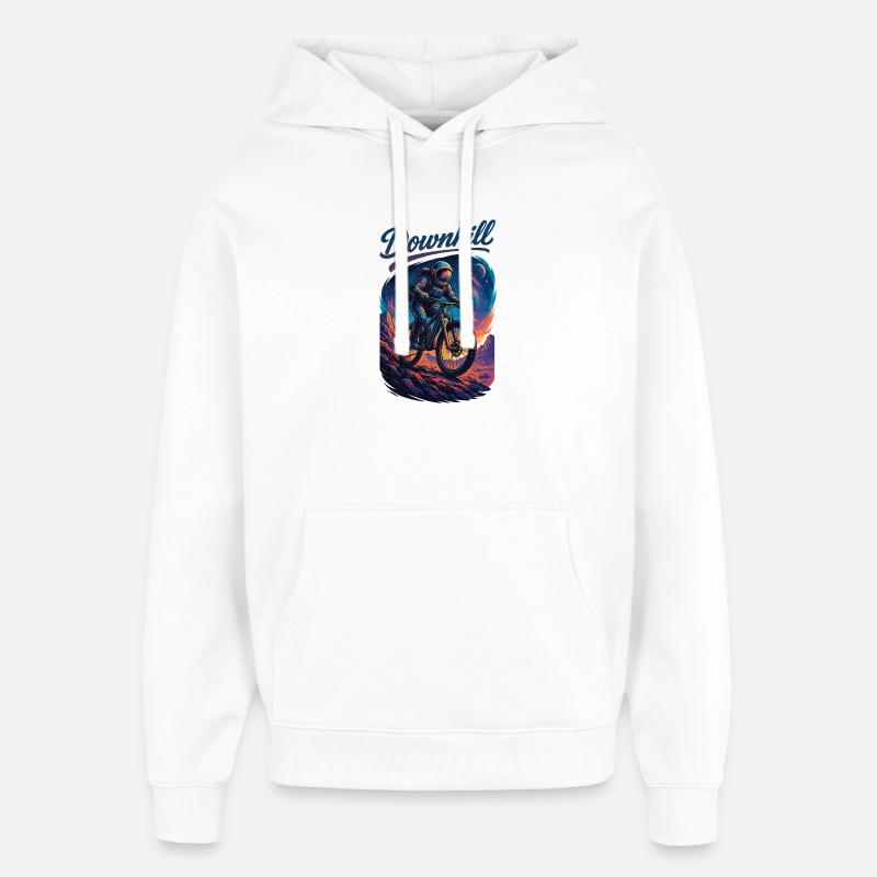 VTT VTT Descente Astronaute Cadeau - Sweat à capuche unisexe Stanley/Stella Oversized - blanc