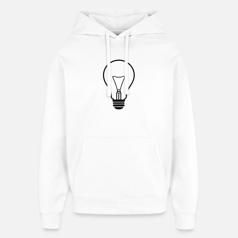 Conception d’ampoule créative lumineuse - Sweat à capuche unisexe Stanley/Stella Oversized - blanc