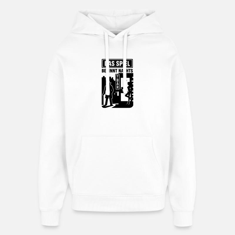 Le jeu commence la nuit - Sweat à capuche unisexe Stanley/Stella Oversized - blanc