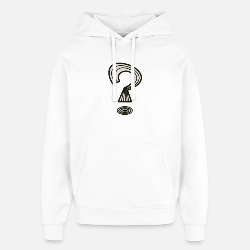 Point d’interrogation de Cean - Sweat à capuche unisexe Stanley/Stella Oversized - blanc