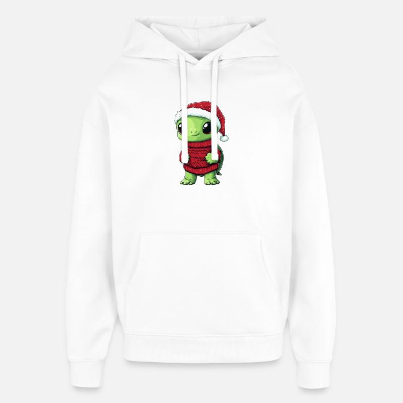 Noël de la Tortue - Sweat à capuche unisexe Stanley/Stella Oversized - blanc