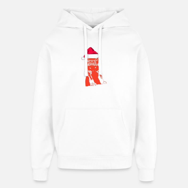 Bouledogue - Sweat à capuche unisexe Stanley/Stella Oversized - blanc