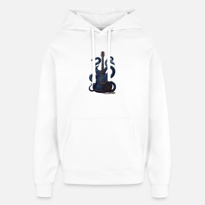 Guitar Snake - Sweat à capuche unisexe Stanley/Stella Oversized - blanc