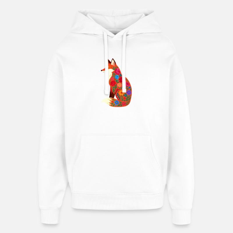 Renard - Sweat à capuche unisexe Stanley/Stella Oversized - blanc
