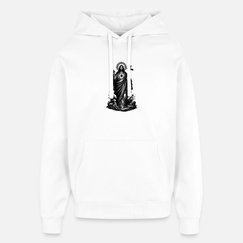 Mon Dieu - Sweat à capuche unisexe Stanley/Stella Oversized - blanc