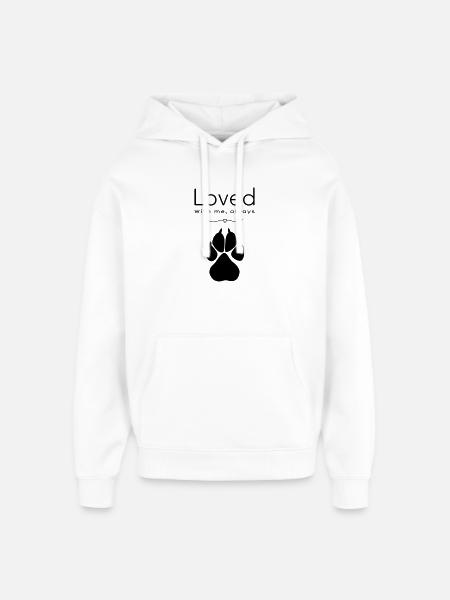 Dog – loved - Oversized Unisex Hoodie by Stanley/Stella - white