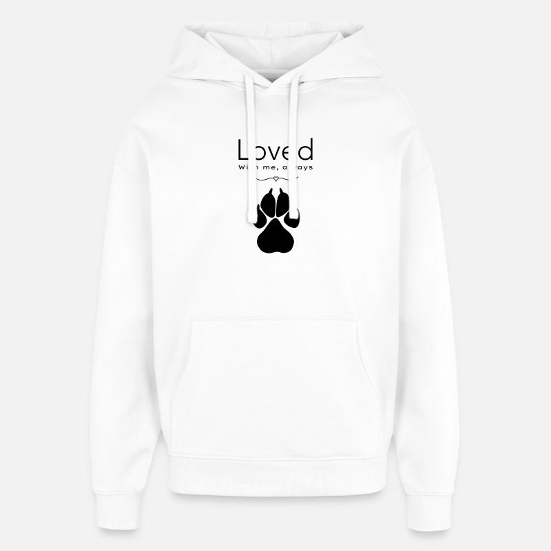 Chien – adoré - Sweat à capuche unisexe Stanley/Stella Oversized - blanc