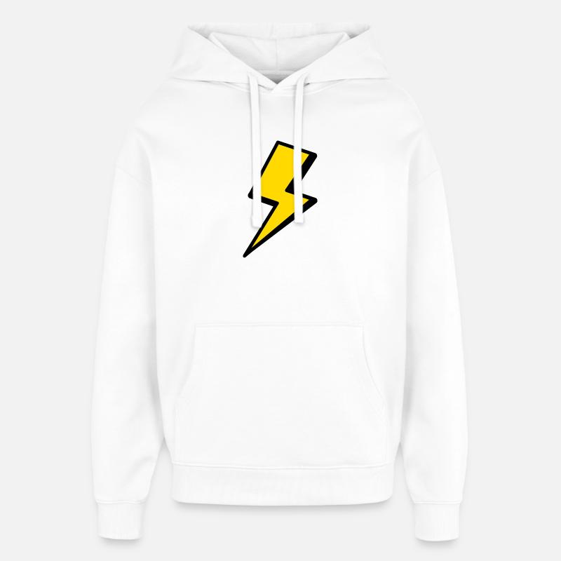 T-shirt à motifs éclair - Sweat à capuche unisexe Stanley/Stella Oversized - blanc