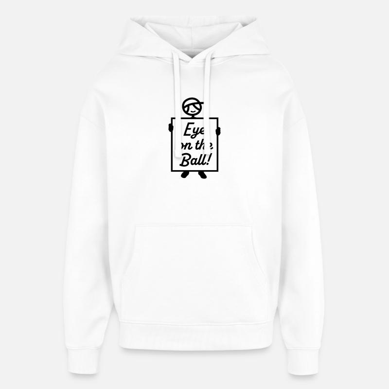 Œil sur la balle - Sweat à capuche unisexe Stanley/Stella Oversized - blanc