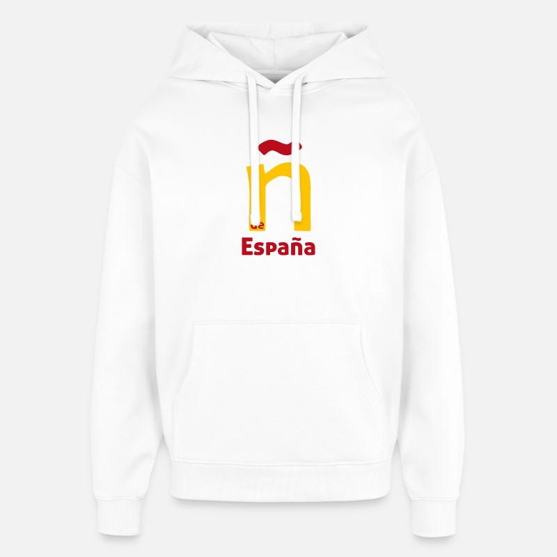Ñ de España - Sweat à capuche unisexe Stanley/Stella Oversized - blanc